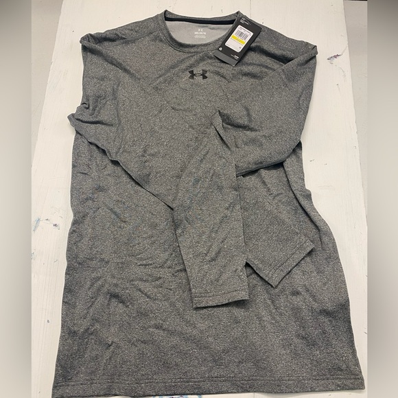 Under Armour Men’s Coldgear Fitted Long Sleeve Shirt, Gray, Size M - Picture 1 of 3